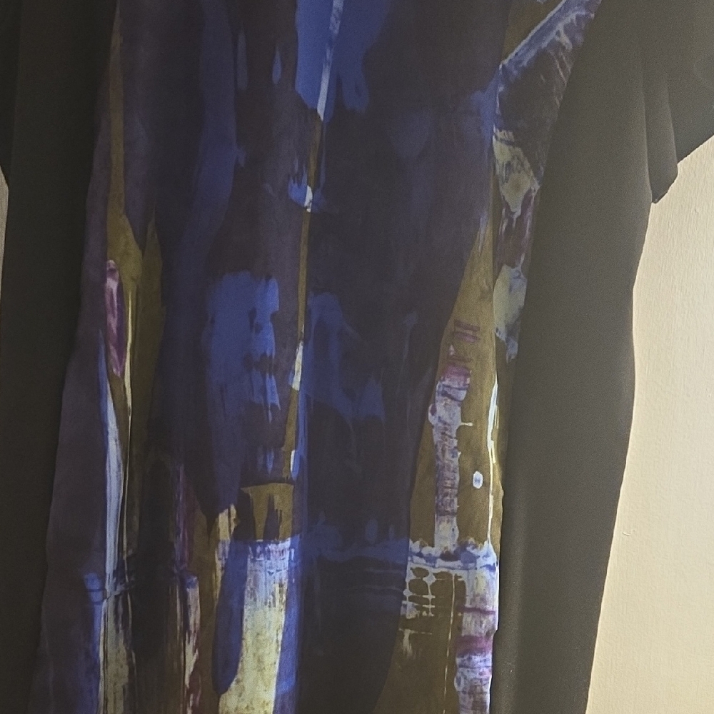 Simply Vera Vera Wang Black and Blue Mini Dress